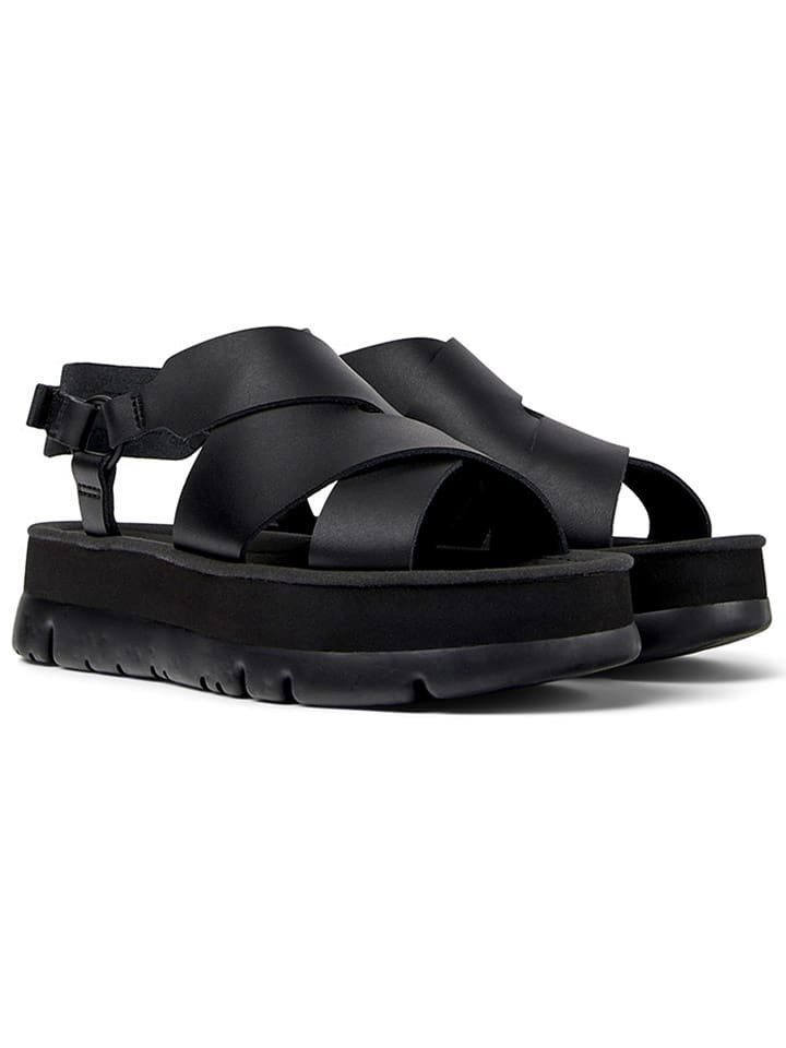 Camper Skórzane sandały w kolorze czarnym rozmiar: 39