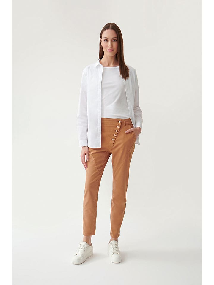 TATUUM Spodnie w kolorze jasnobrązowym rozmiar: 38