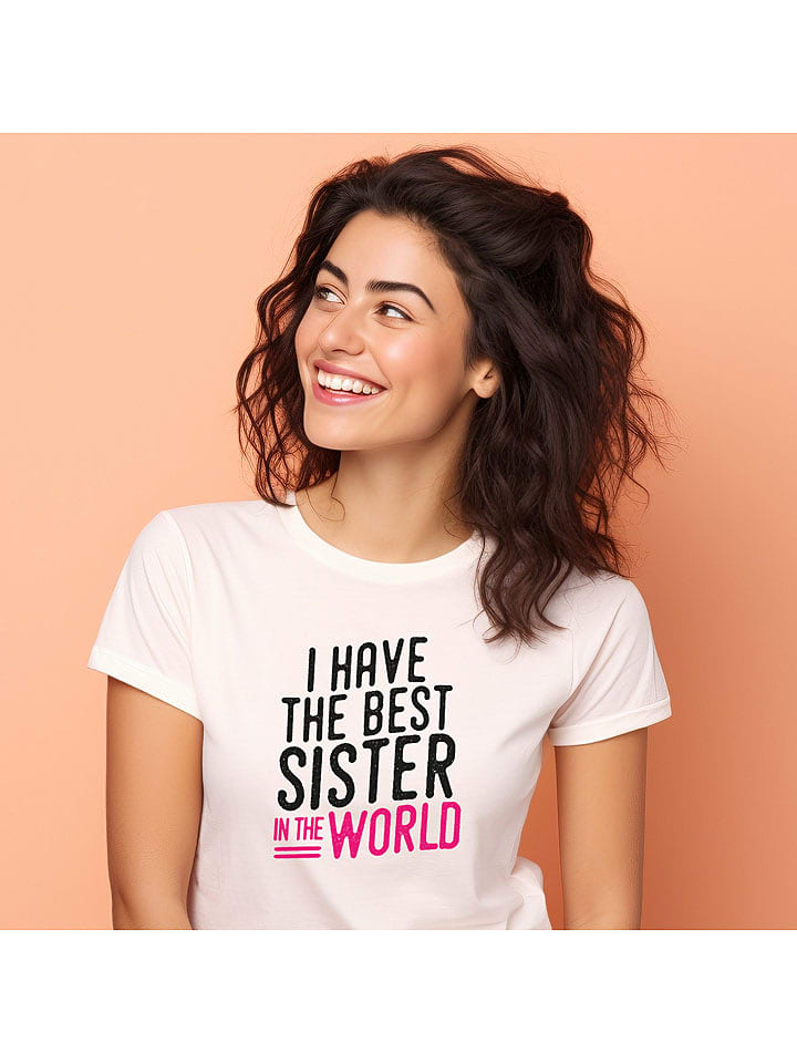 WOOOP Koszulka "I have the best sister in the world" w kolorze białym rozmiar: XL