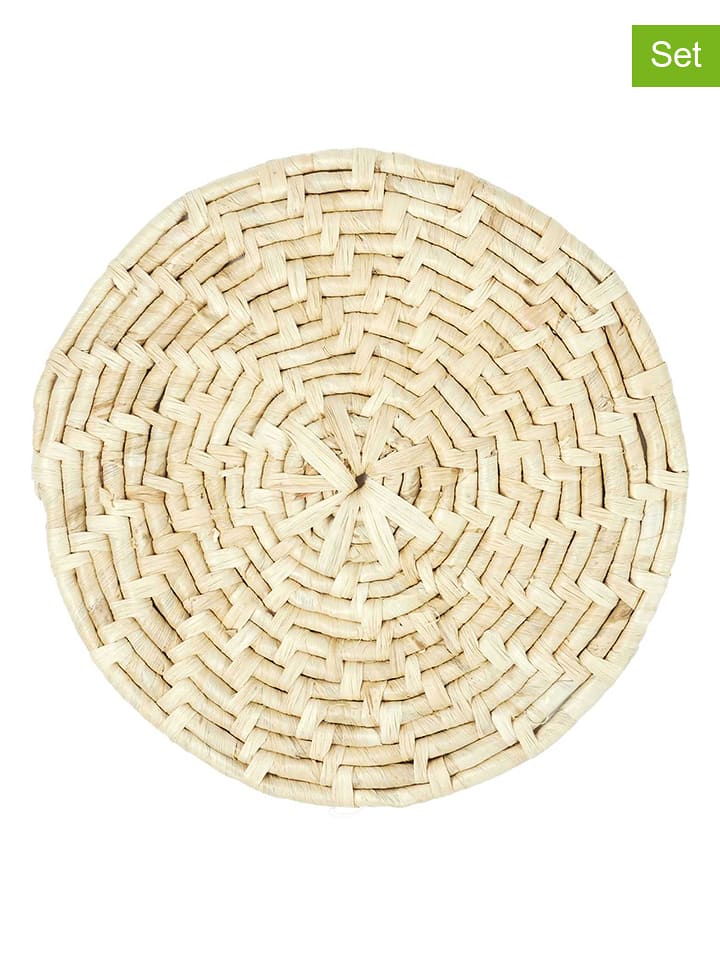 every ware Podkładki stołowe (4 szt.) w kolorze jasnobrązowym - Ø 34 cm rozmiar: onesize