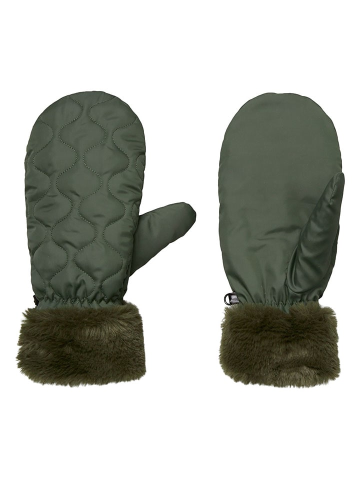 Becksöndergaard Rękawiczki "Makara" w kolorze ciemnozielonym rozmiar: M/L