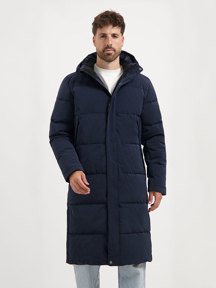 TRAVELIN' Płaszcz pikowany "Kalmar" w kolorze granatowym rozmiar: XL