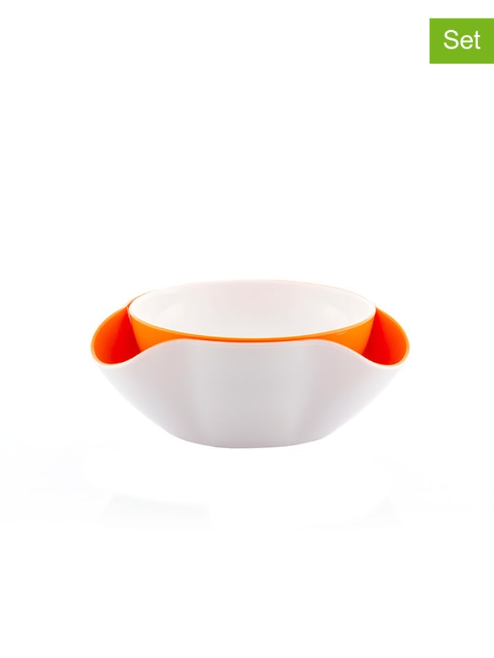 InnovaGoods Miski (2 szt.) w kolorze biało-pomarańczowym rozmiar: onesize