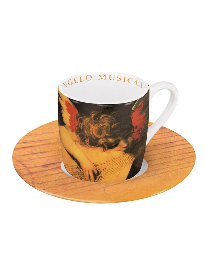 Könitz Filiżanka "Angelo Musicante" w kolorze jasnobrązowo-czarnym - 85 ml rozmiar: onesize