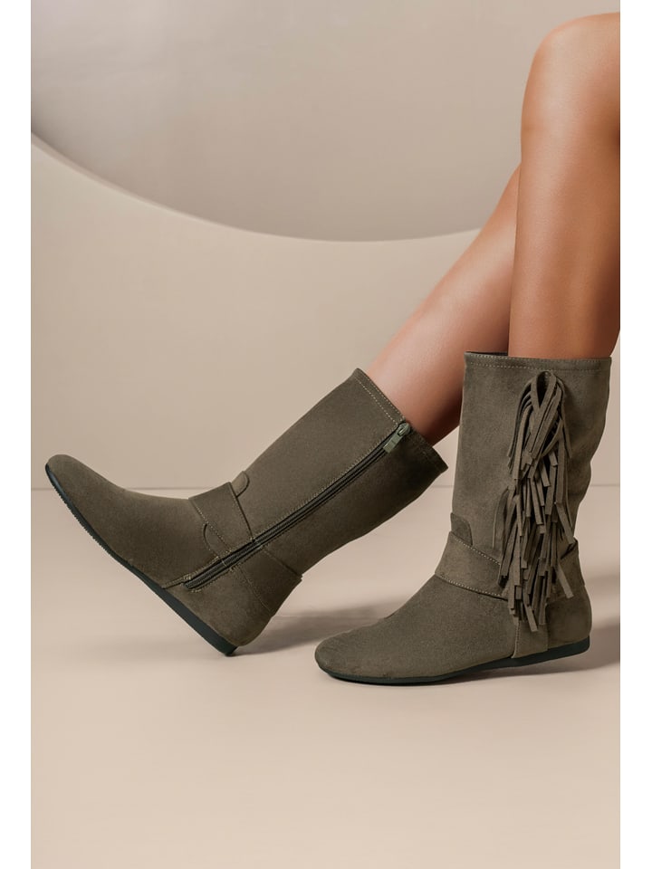 C'M Botki w kolorze khaki rozmiar: 41