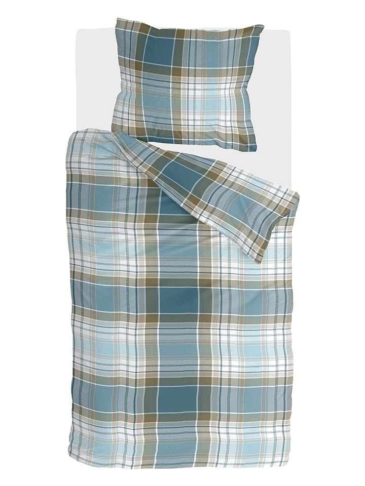 Walra Komplet pościeli "Scottish Pleasure" w kolorze niebiesko-błękitnym rozmiar: 155x220 cm