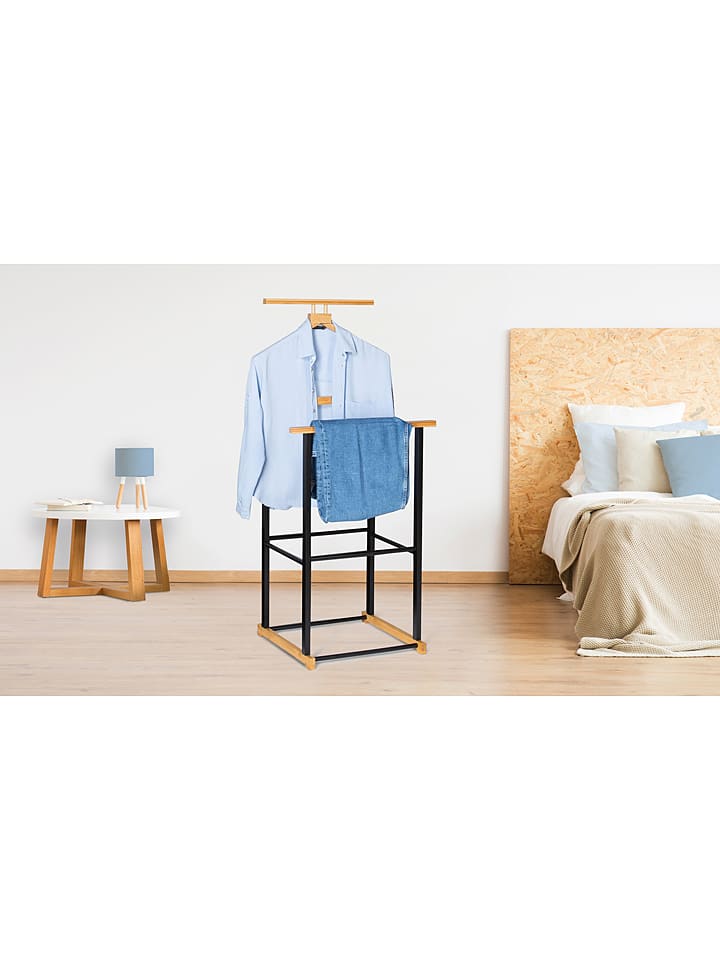 IDOMYA Essentials Wieszak w kolorze czarnym na ubrania - 49 x 110 x 40 cm rozmiar: onesize