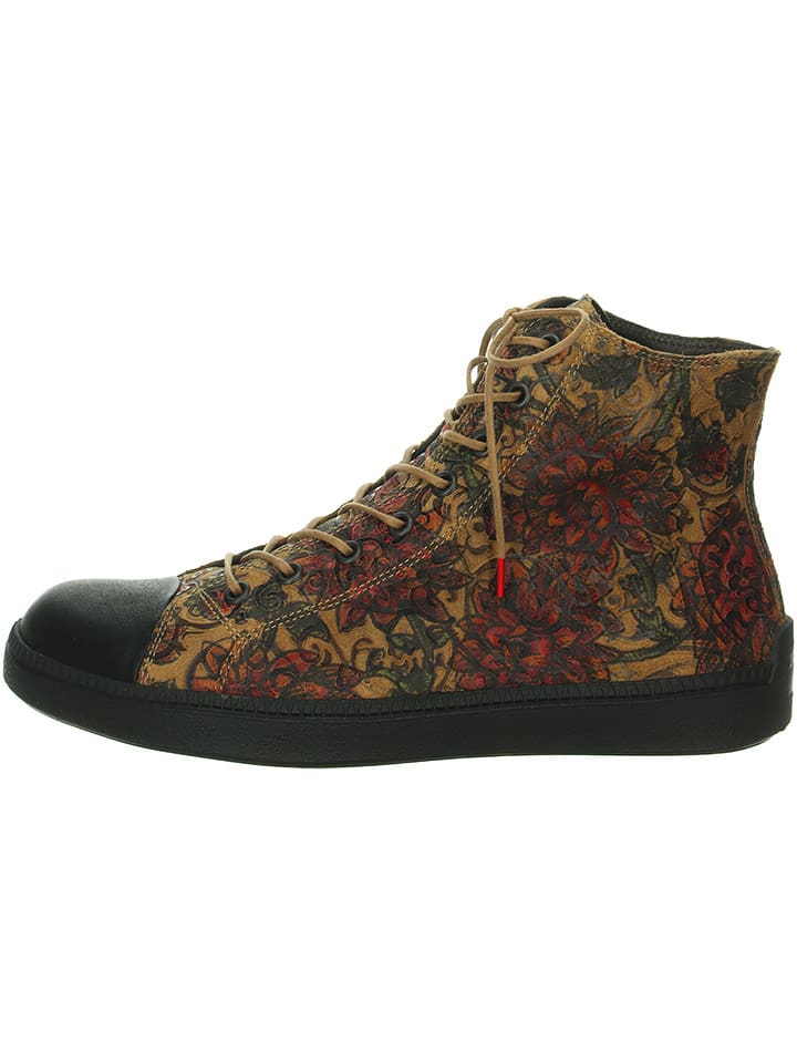 Think! Skórzane botki ze wzorem rozmiar: 38,5