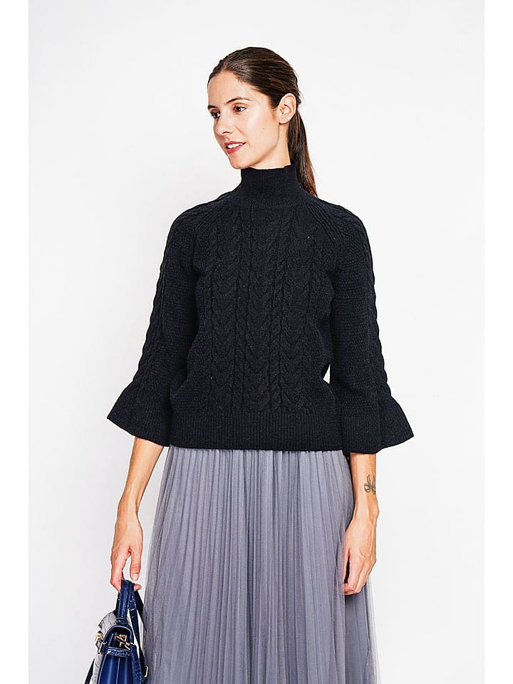 ASSUILI Sweter w kolorze czarnym rozmiar: 36