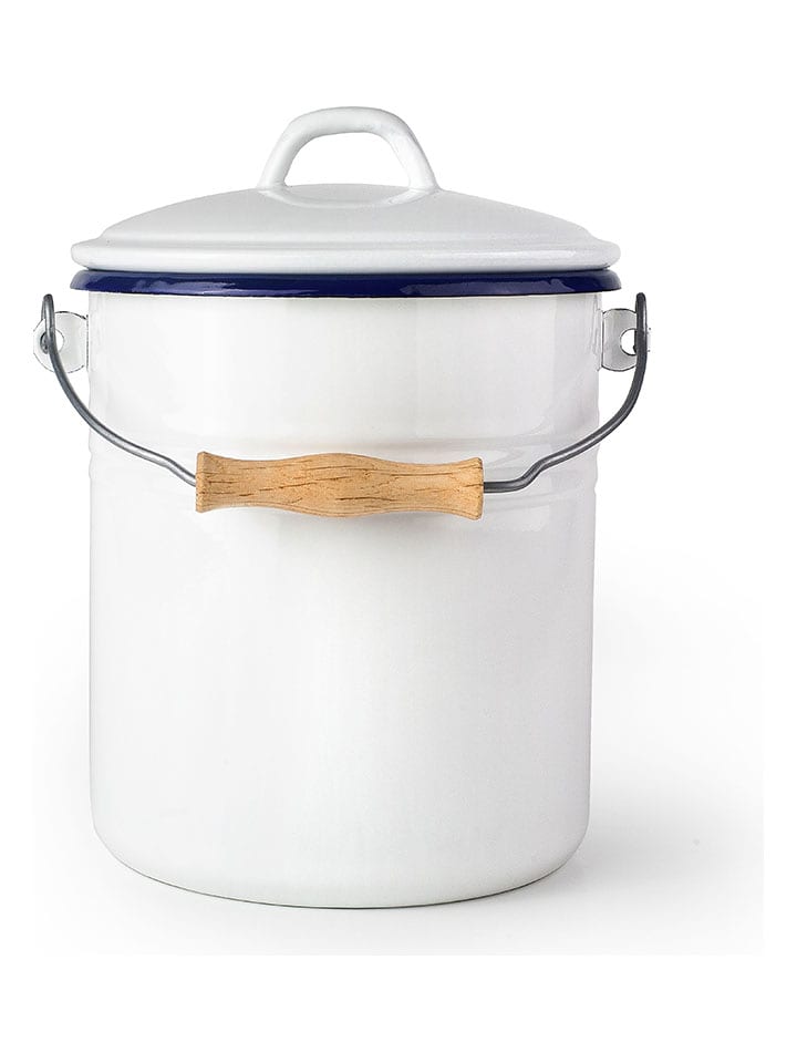 Ibili Kosz "Blanca" w kolorze białym na kompost - 6 l rozmiar: onesize