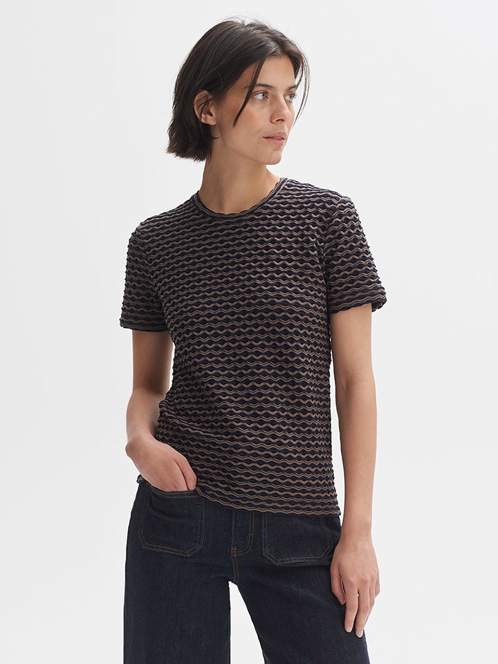 OPUS Koszulka w kolorze czarno-brązowym rozmiar: 44