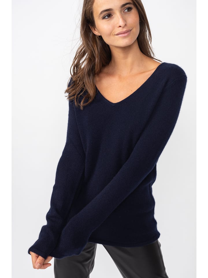 Perfect Cashmere Kaszmirowy sweter "Gaby" w kolorze granatowym rozmiar: M