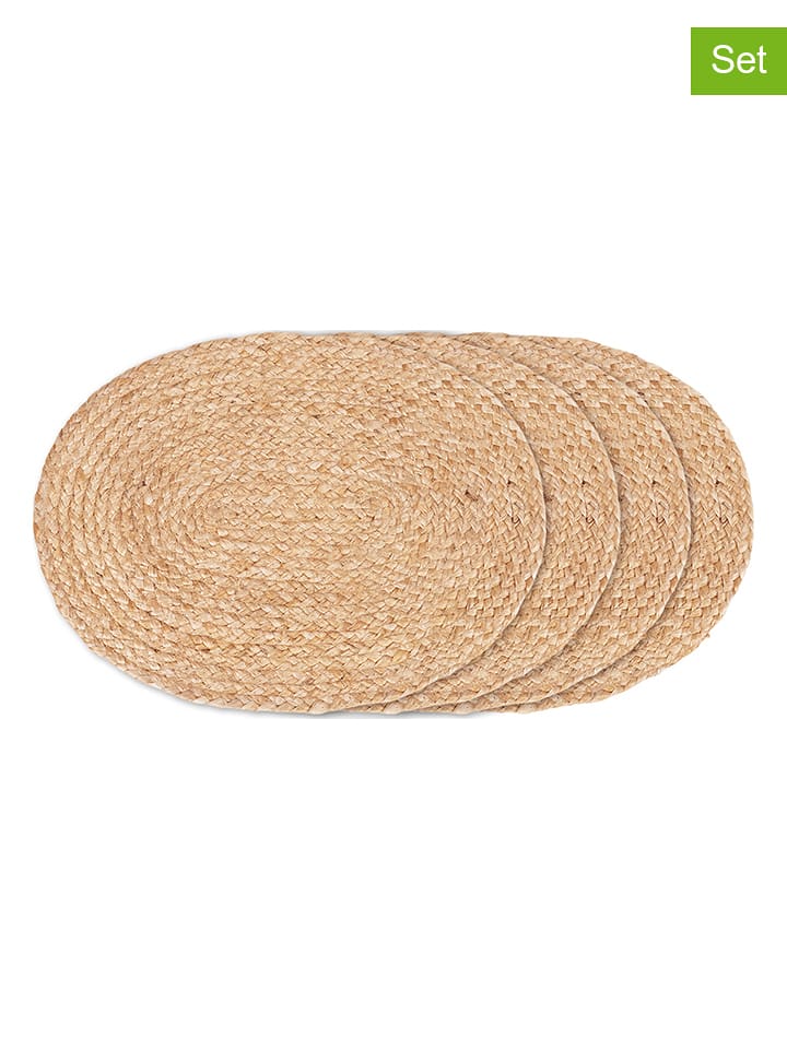 House Nordic Podkładki stołowe (4 szt.) "Bombay" w kolorze jasnobrązowym - 45 x 35 cm rozmiar: onesize