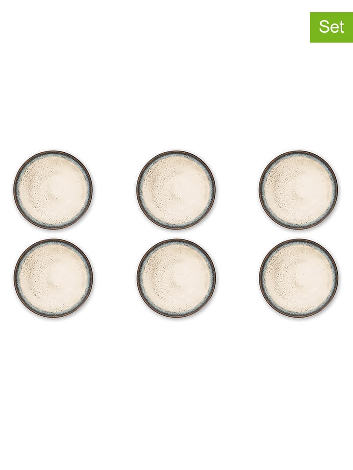 Trendy Kitchen by EXCÉLSA Talerze obiadowe (6 szt.) "Zeus" w kolorze biało-kremowym - Ø 27 cm rozmiar: onesize