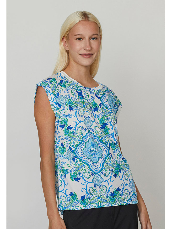 SisterS point Koszulka w kolorze niebiesko-białym rozmiar: L