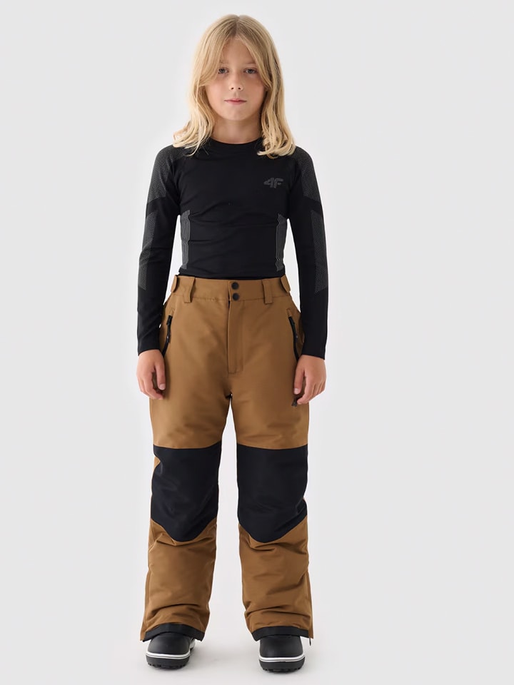 4F Spodnie narciarskie w kolorze jasnobrązowym rozmiar: 134