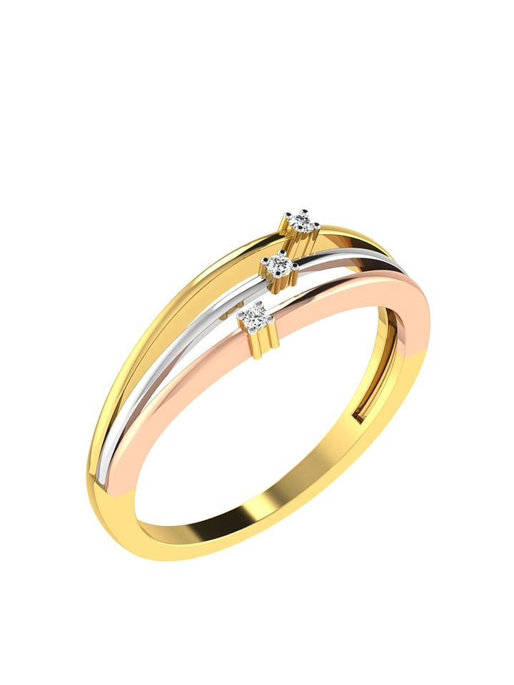 Vittoria Jewels Złoty pierścionek z diamentami rozmiar: 57