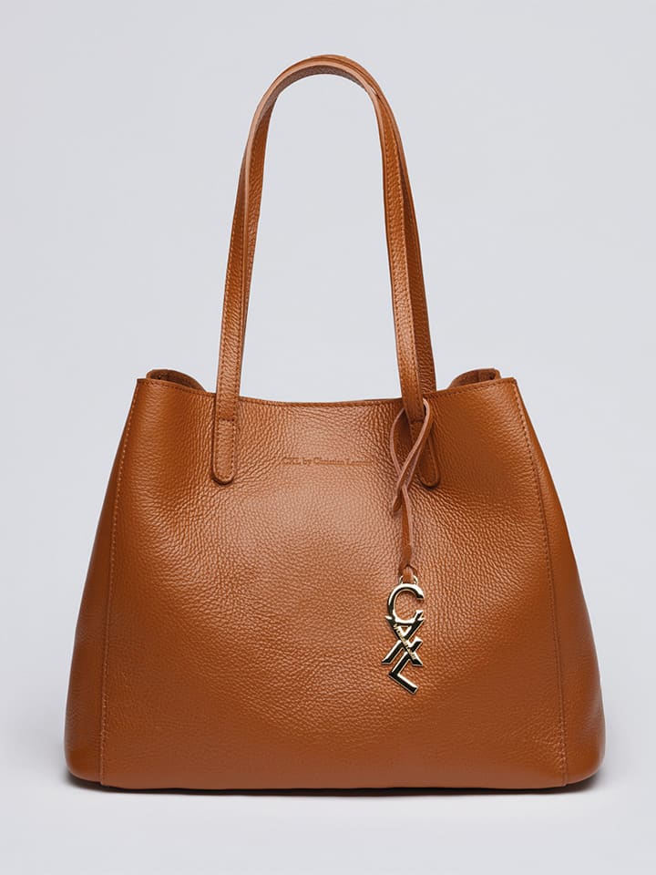 CXL by Christian Lacroix Skórzana torebka w kolorze jasnobrązowym - 39 x 29 x 20 cm rozmiar: onesize