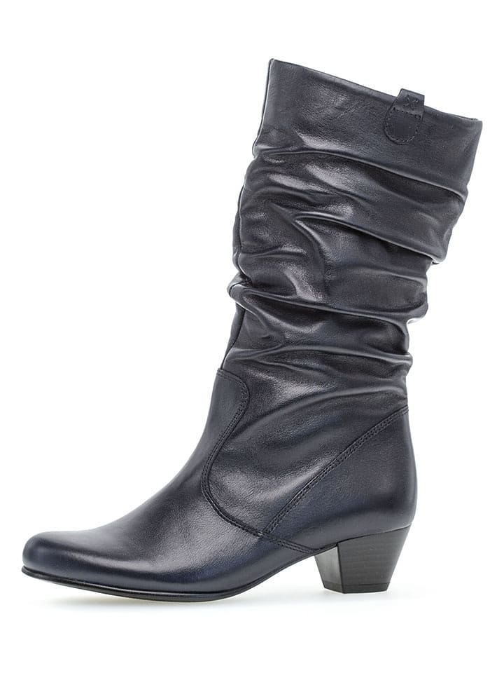 Gabor Skórzane kozaki w kolorze granatowym rozmiar: 40