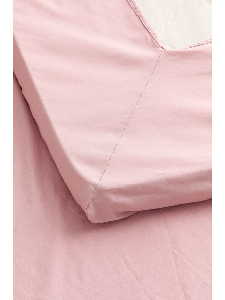 Ellos Home Prześcieradło "Milly" w kolorze jasnoróżowym rozmiar: 90x200 cm
