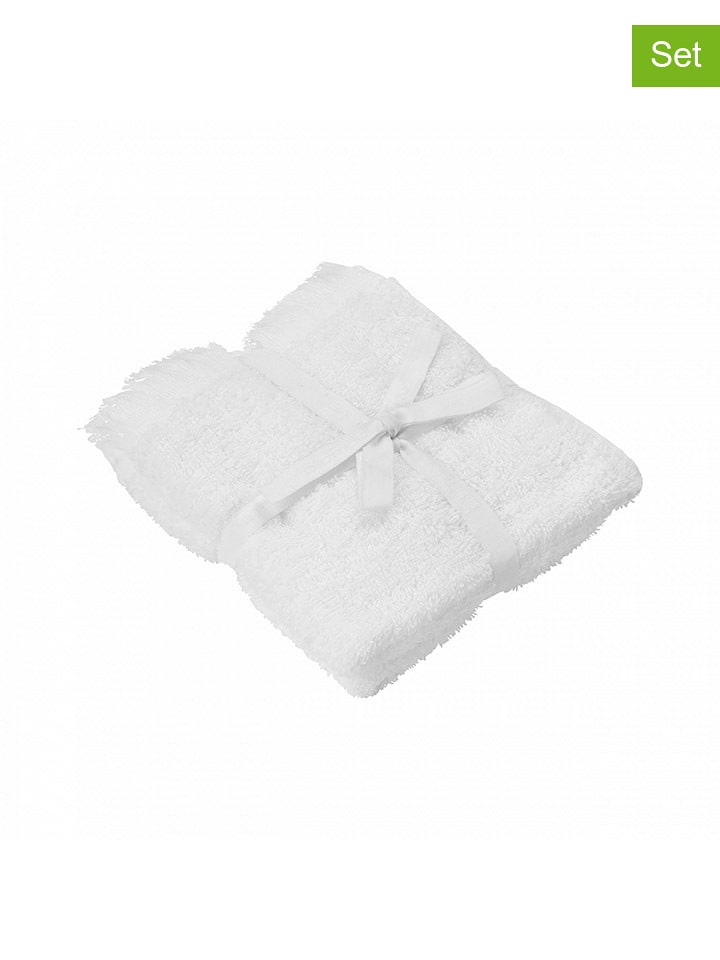 Blomus Ręczniki (2 szt.) "Frino" w kolorze białym dla gości - 50 x 30 cm rozmiar: onesize