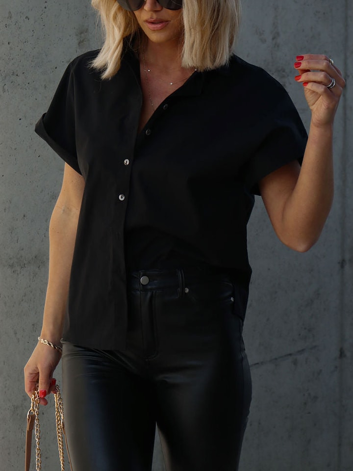 Milan Kiss Bluzka w kolorze czarnym rozmiar: XL