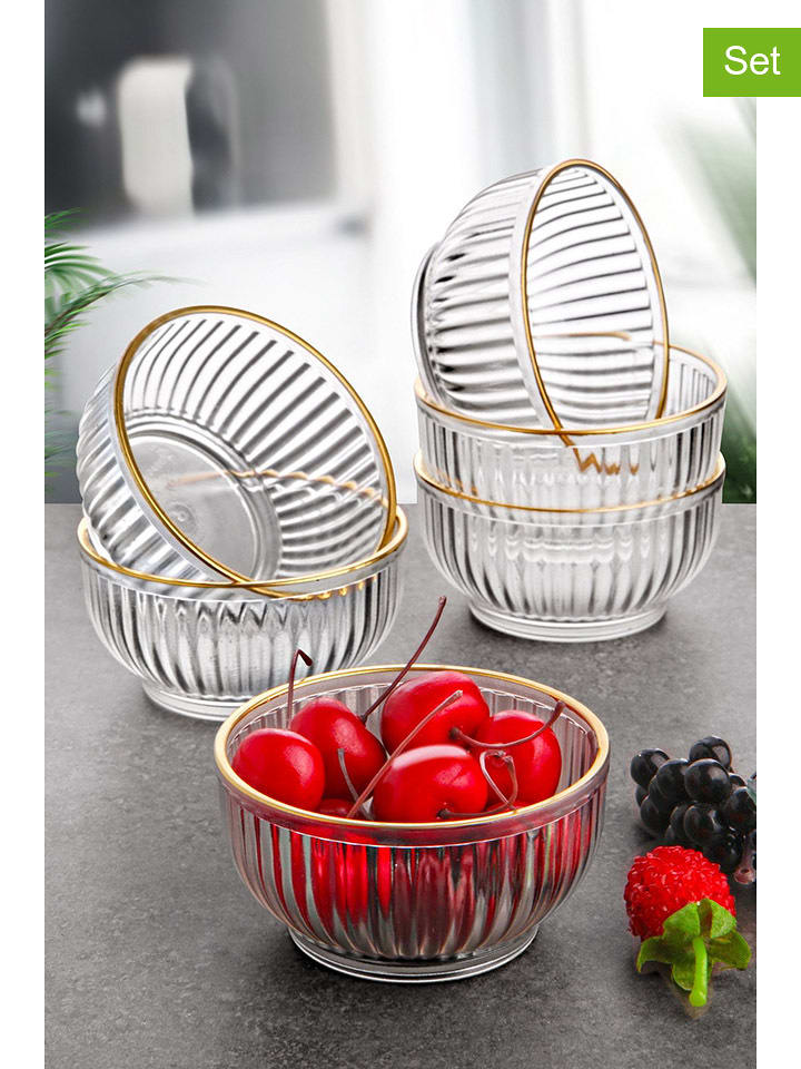 Violeta Home Miski (6 szt.) w kolorze złotym - Ø 10 cm rozmiar: onesize