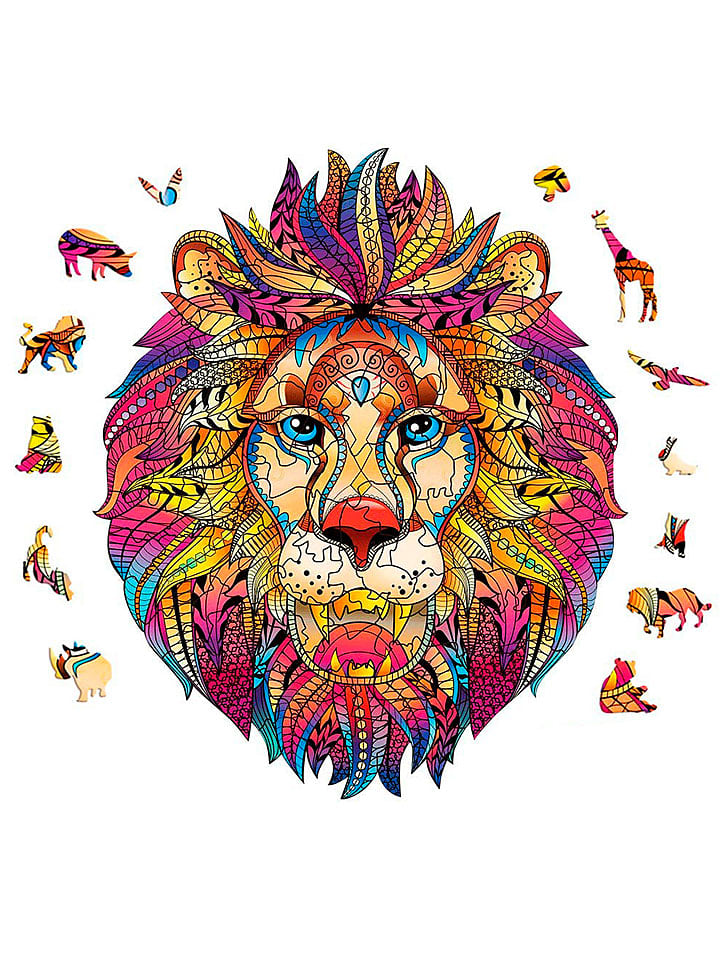 DAM 100-częściowe puzzle drewniane - 6+ rozmiar: onesize