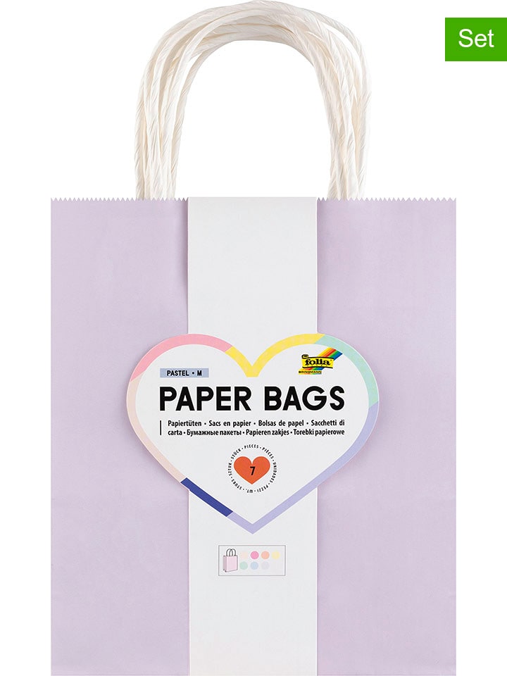 folia PAPER Torebki papierowe (7 szt.) w różnych kolorach rozmiar: onesize