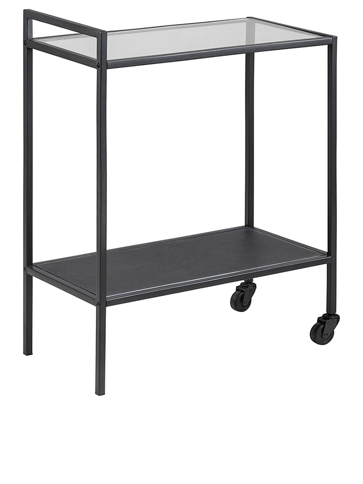 Actona Wózek "Seaford" w kolorze czarnym do serwowania - 60 x 75 x 30 cm rozmiar: onesize