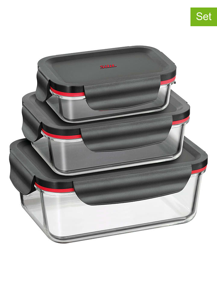 Silit Pojemniki (3 szt.) "Storio" w kolorze czarnym rozmiar: onesize