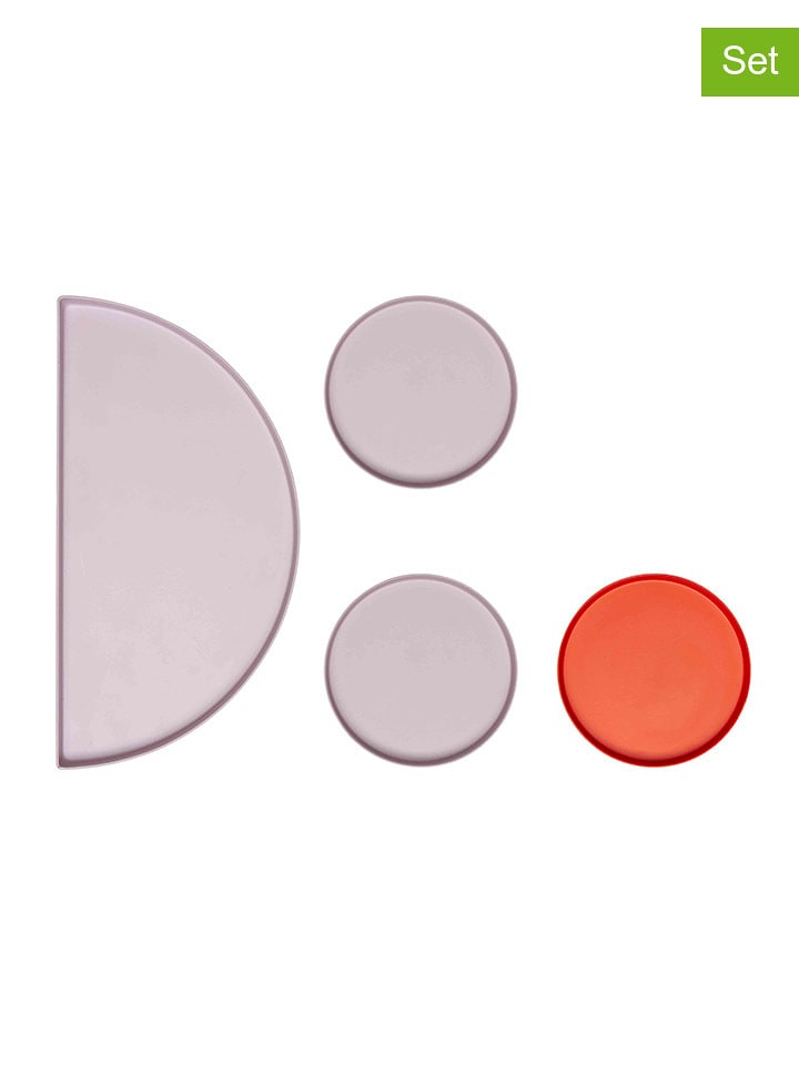 Design Letters Miski dekoracyjne (4 szt.) w kolorze fioletowo-pomarańczowym rozmiar: onesize