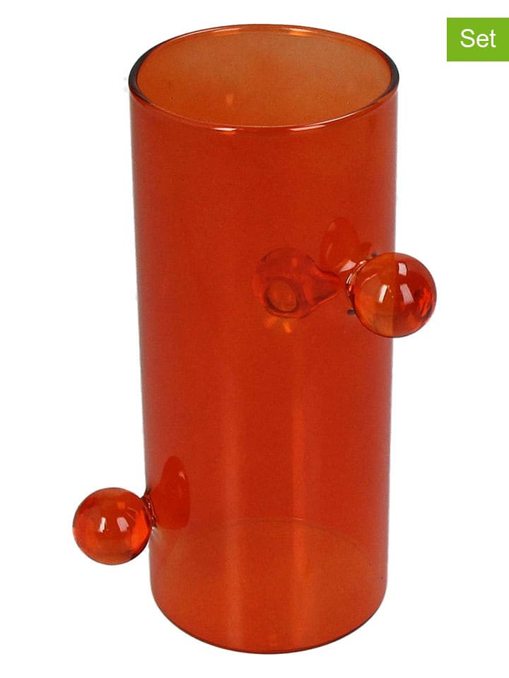Kersten Wazony (2 szt.) w kolorze pomarańczowym - wys. 15 x Ø 8,8 cm rozmiar: onesize