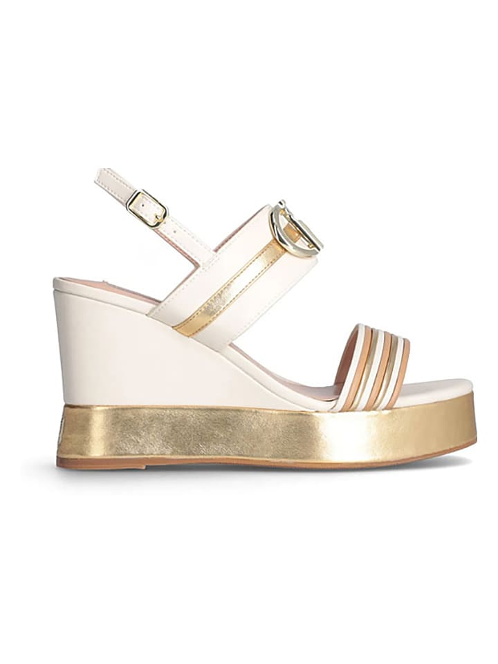 Liu Jo Sandały w kolorze złoto-beżowym na koturnie rozmiar: 40