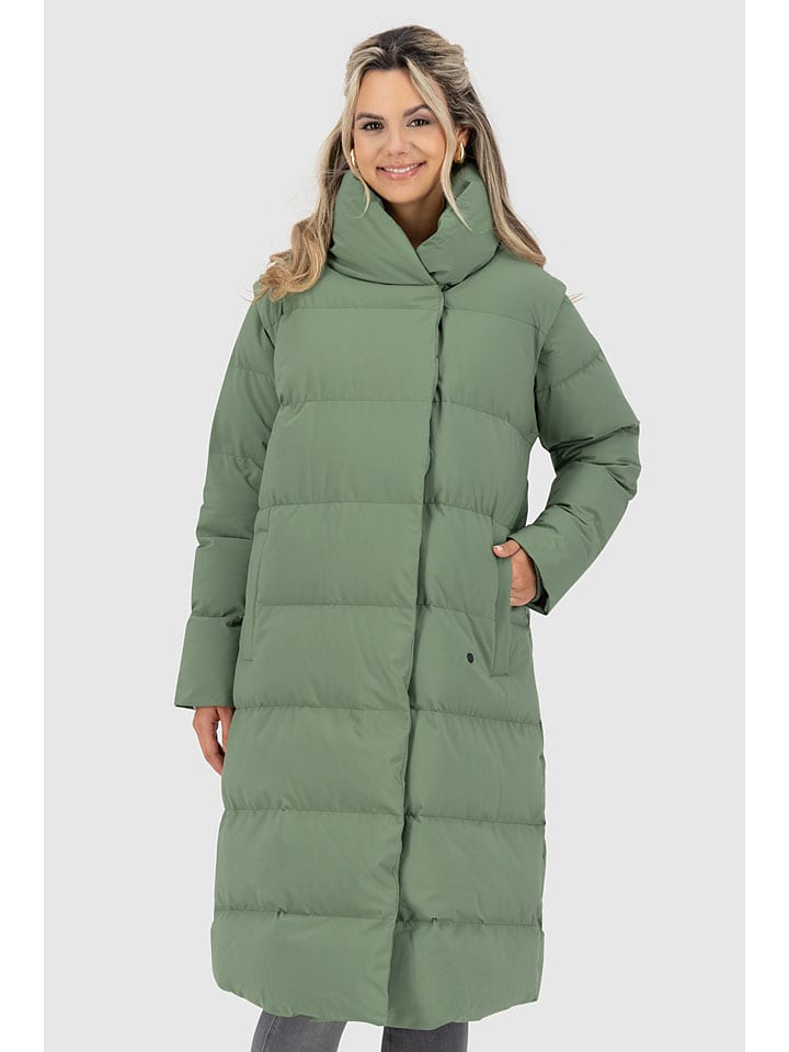 alife and kickin Płaszcz zimowy "FleurAK" w kolorze zielonym rozmiar: XXL