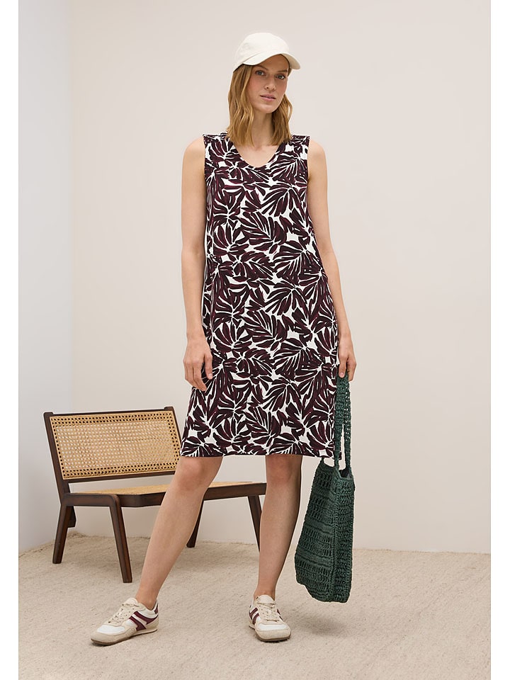 Cecil Sukienka w kolorze biało-ciemnofioletowym rozmiar: XL