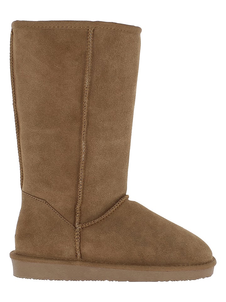 NICEBAY Skórzane kozaki zimowe "Wharfe" w kolorze jasnobrązowym rozmiar: 37