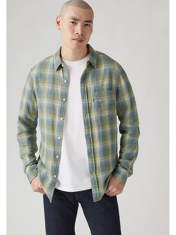 Levi's Koszula w kolorze zielono-niebieskim rozmiar: L