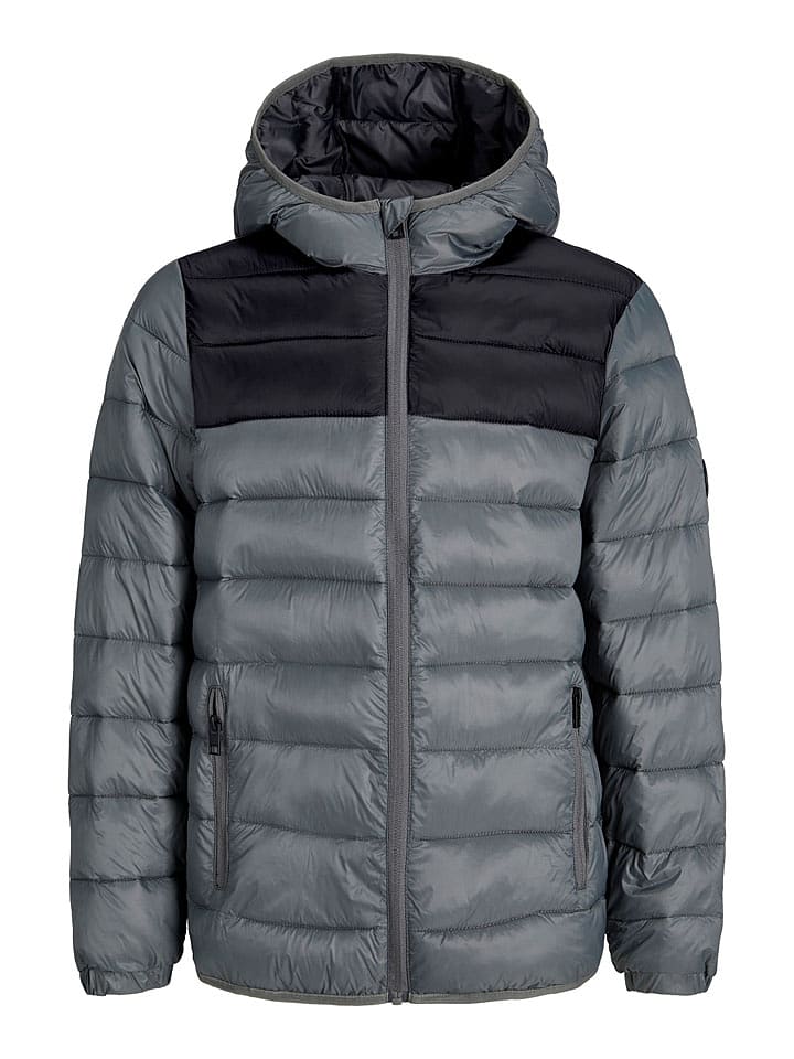 JACK & JONES Junior Kurtka pikowana "Wilson" w kolorze szarym rozmiar: 164