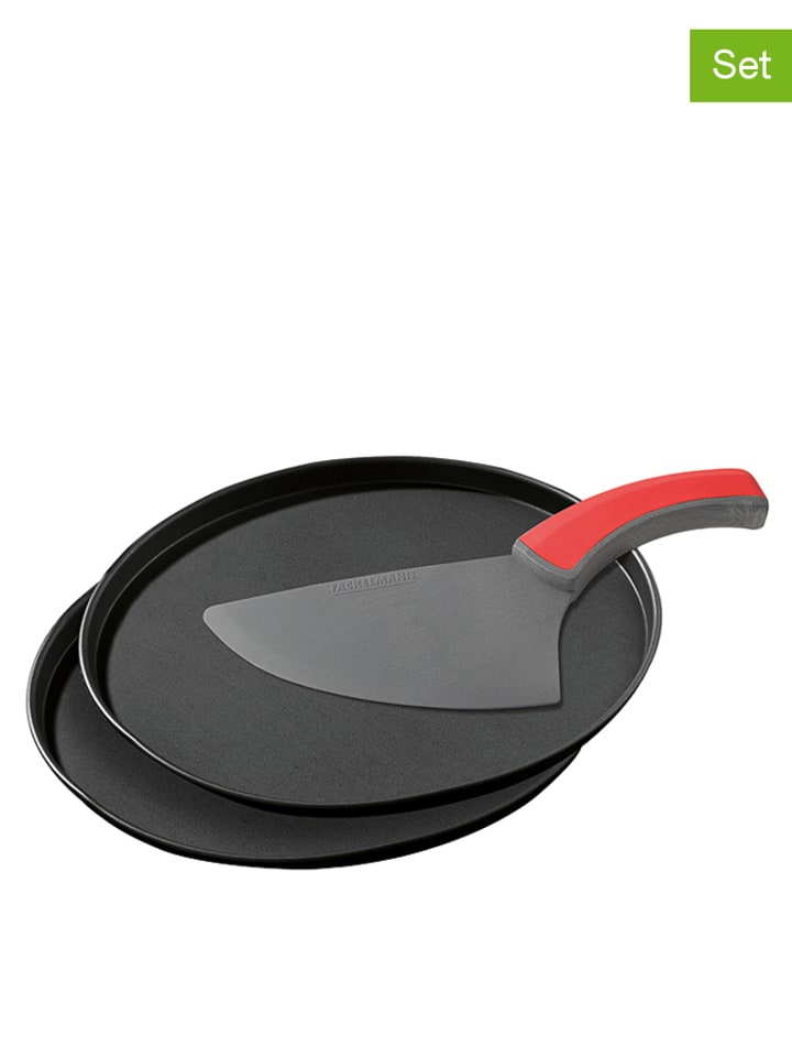 Zenker 3-częściowy zestaw w kolorze antracytowo-czerwonym do pizzy rozmiar: onesize