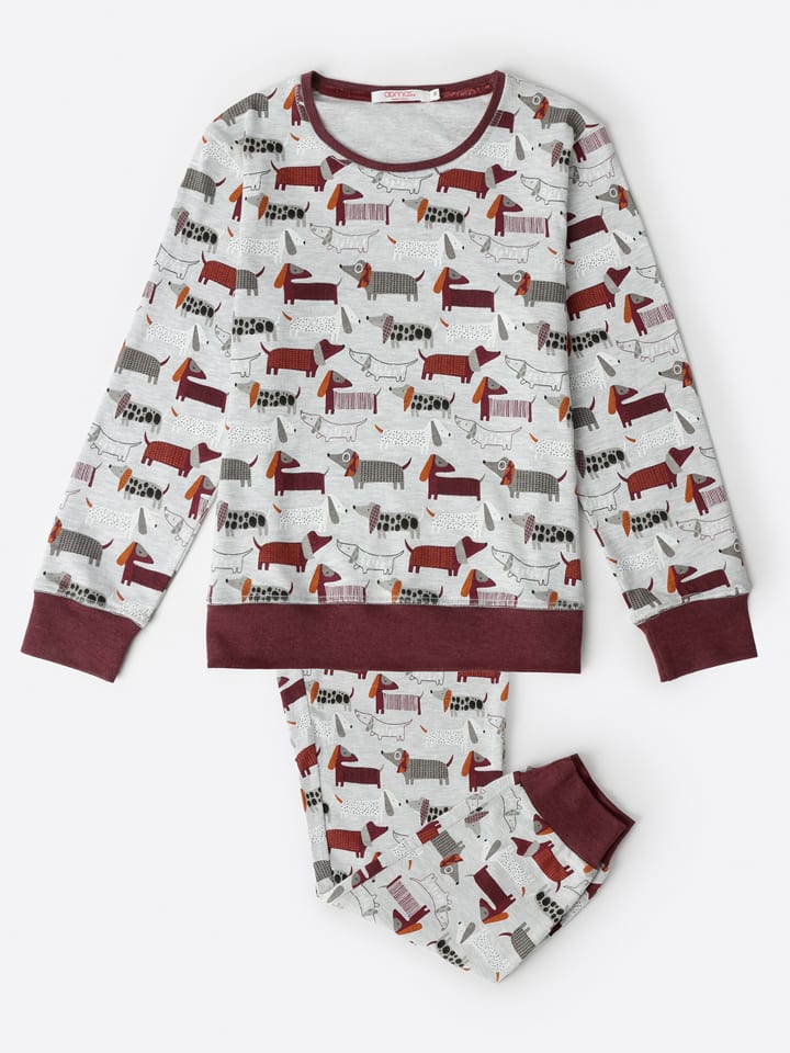 admas Piżama "Admas" w kolorze szaro-bordowym rozmiar: 116