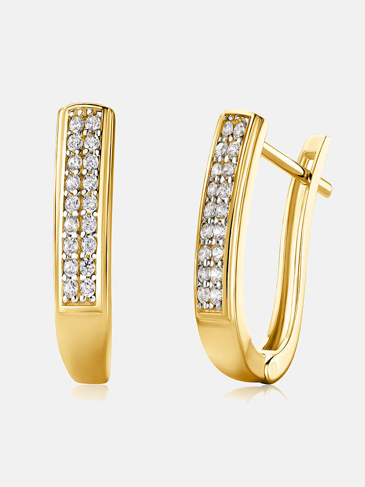 Revoni Złote kolczyki z cyrkoniami rozmiar: onesize