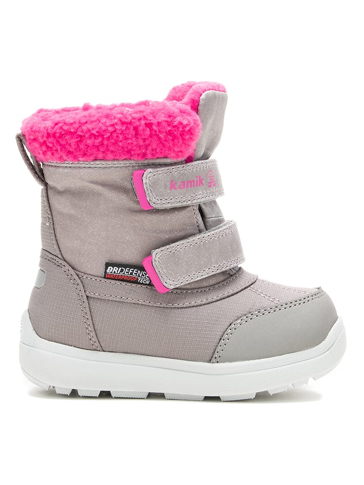 Kamik Kozaki zimowe "Sparky" w kolorze srebrno-różowym rozmiar: 25