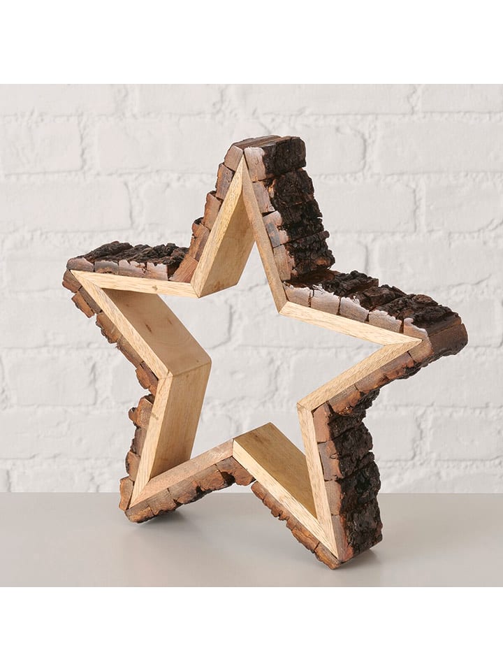 Boltze Dekoracja "Barka" w kolorze brązowym - wys. 30 cm rozmiar: onesize