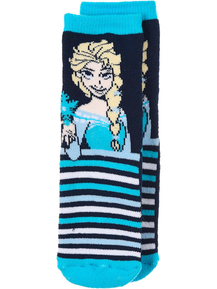 Disney Frozen Skarpety "Kraina Lodu" w kolorze niebieskim rozmiar: 31-34
