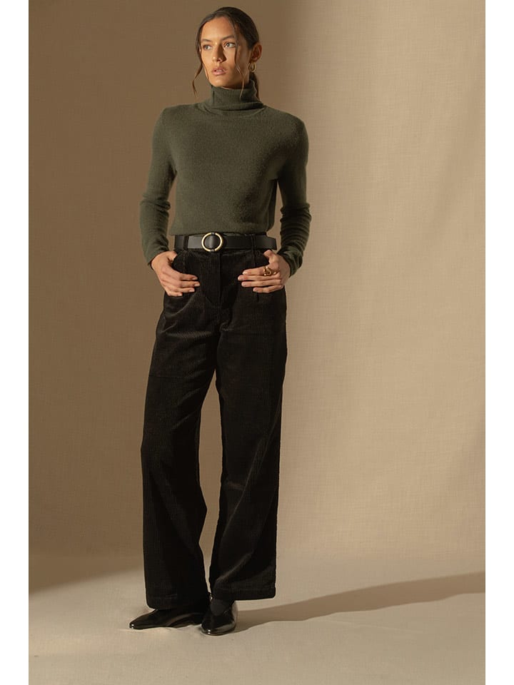 Perfect Cashmere Kaszmirowy golf w kolorze khaki rozmiar: S