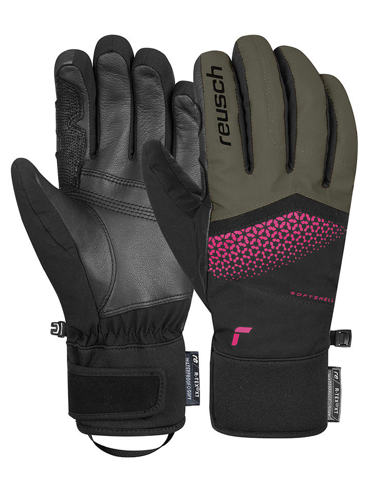 Reusch Rękawiczki funkcyjne "Micky R-TEX® XT" w kolorze czarnym ze wzorem rozmiar: 6,5
