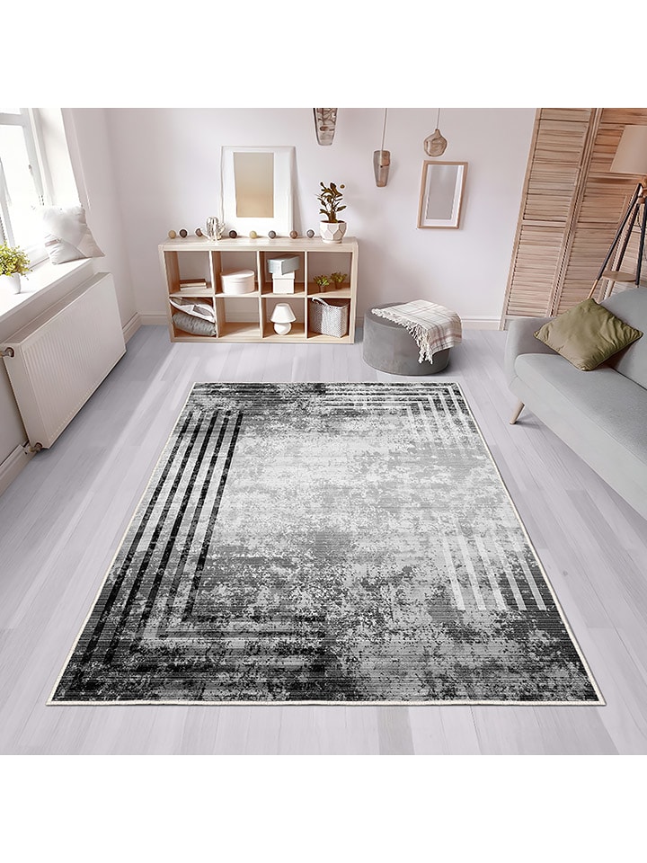 CARPET DIEM Dywan w kolorze szaro-czarno-białym rozmiar: 100x150 cm