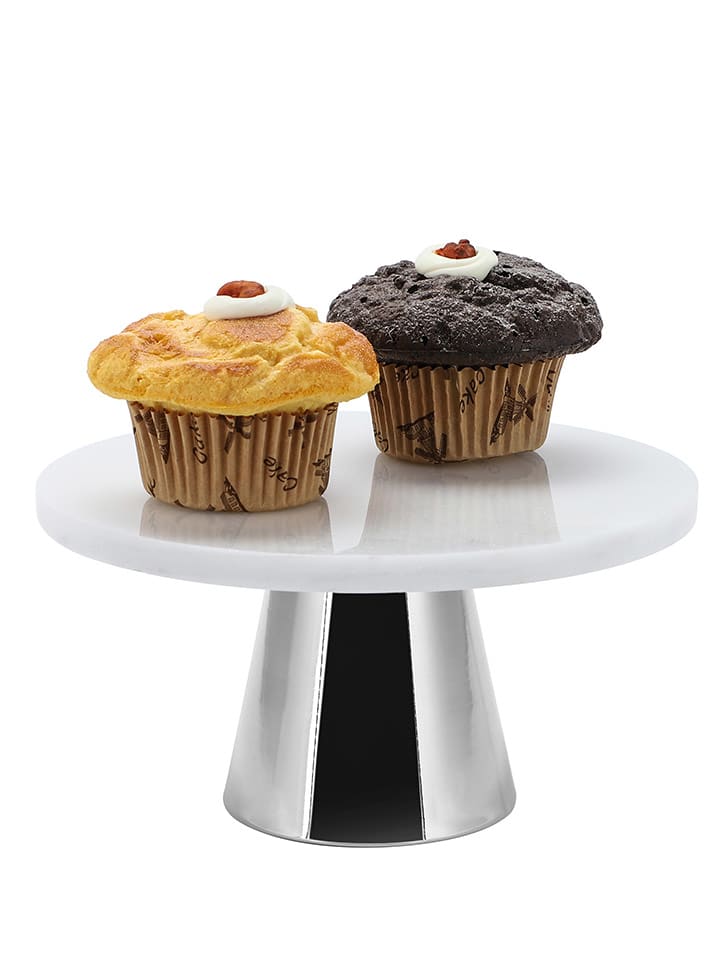 Echtwerk Patera w kolorze srebrno-białym - wys. 11,3 x Ø 22 cm rozmiar: onesize