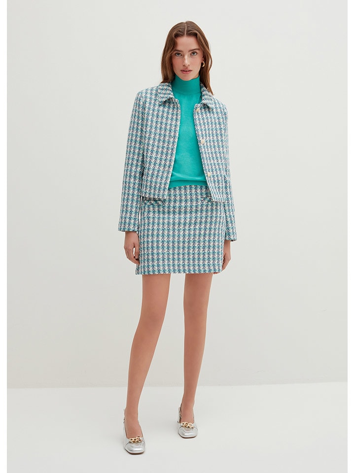 STEFANEL Spódnica w kolorze turkusowo-niebieskim rozmiar: 38